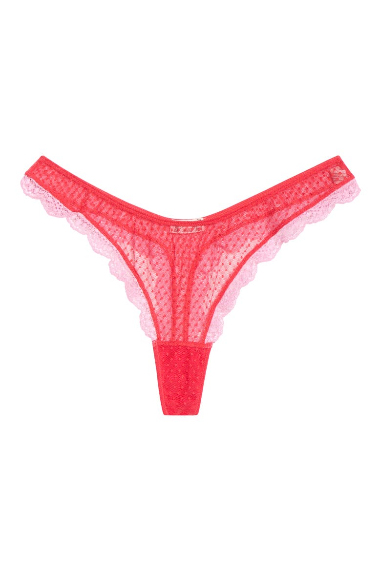 Mid Week Thong, Alternate, color, PINK AND RED COMBO