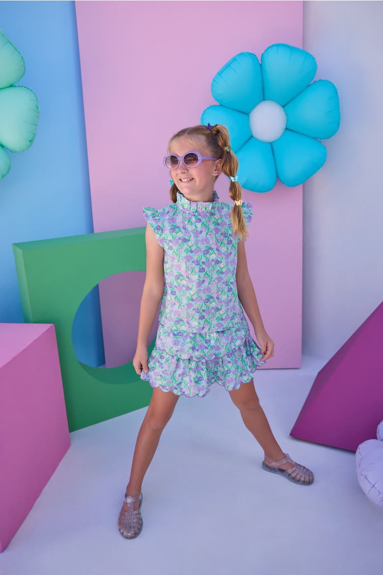 Kids' Floral Tinsley Top, Alternate, color, Tillies Tulips