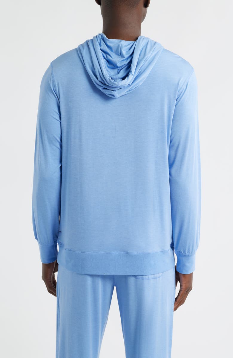 Daniel Buchler Sleek Pajama Hoodie, Alternate, color, Whisper Blue