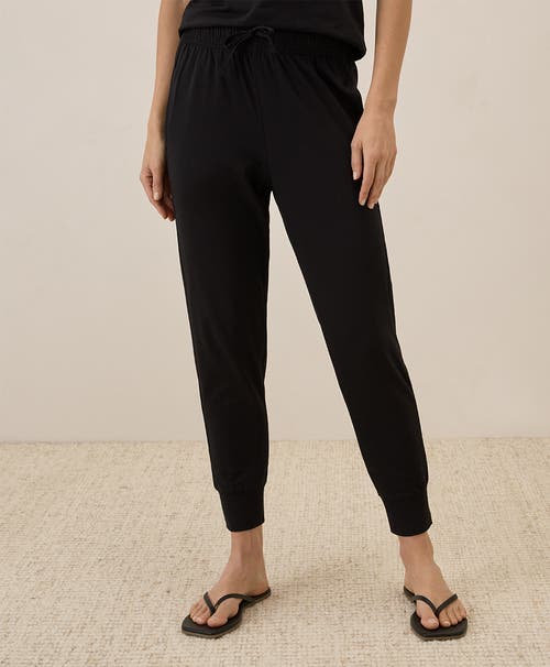 Pact Organic Cotton Cool Stretch Lounge Jogger In Black