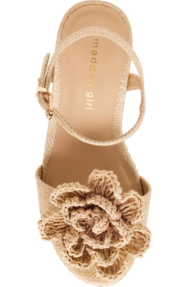 Madden Girl <p>Sasssy Platform Wedge Sandal (Women)</p>, Alternate, color, Natural Raffia