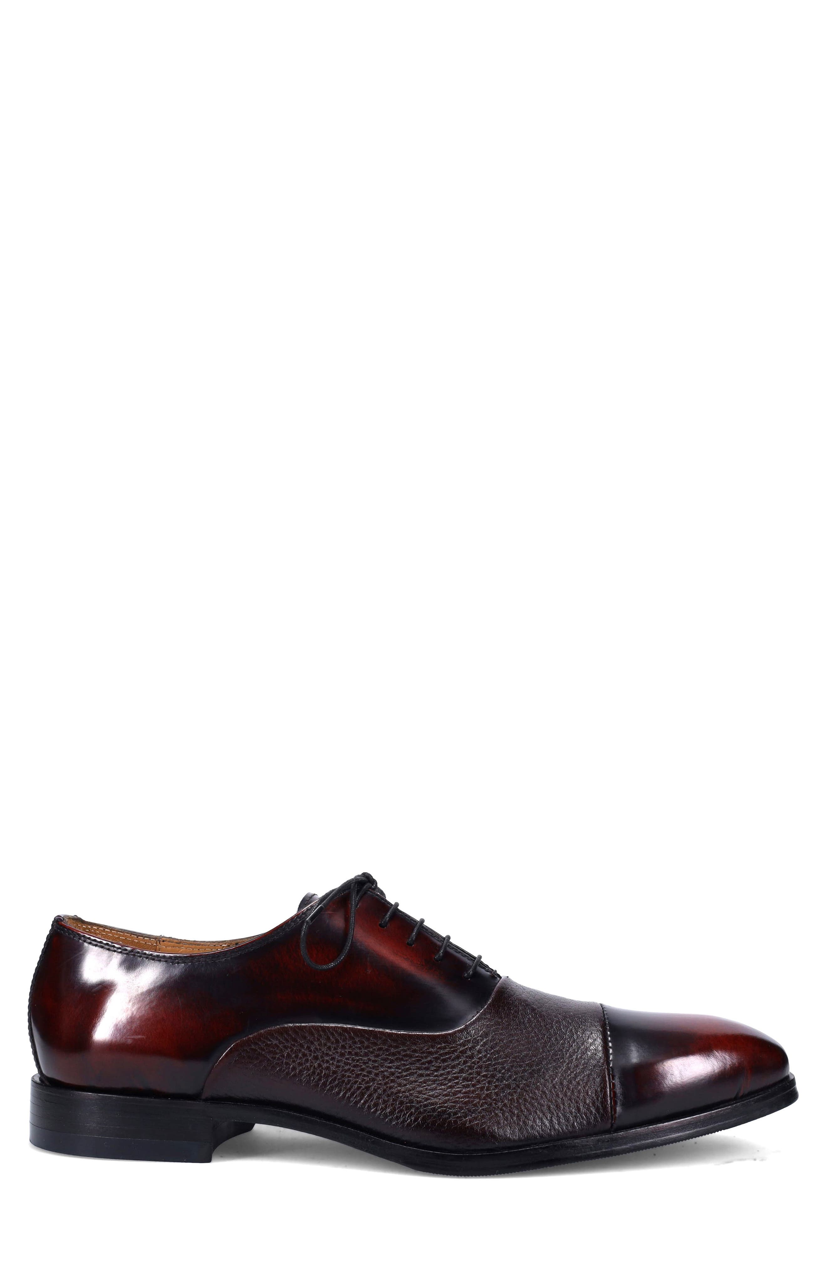 Edman Weatherproof Cap Toe Oxford, Alternate, color, MERLOT