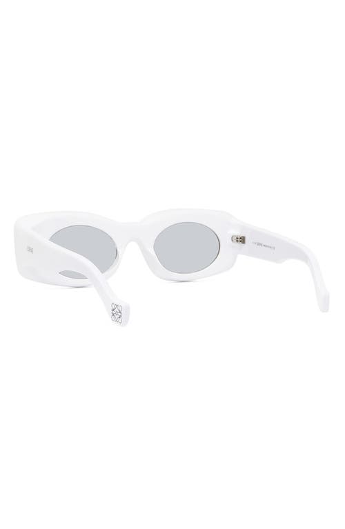 Loewe Paula's Ibiza Original 49mm Small Rectangular Sunglasses In White