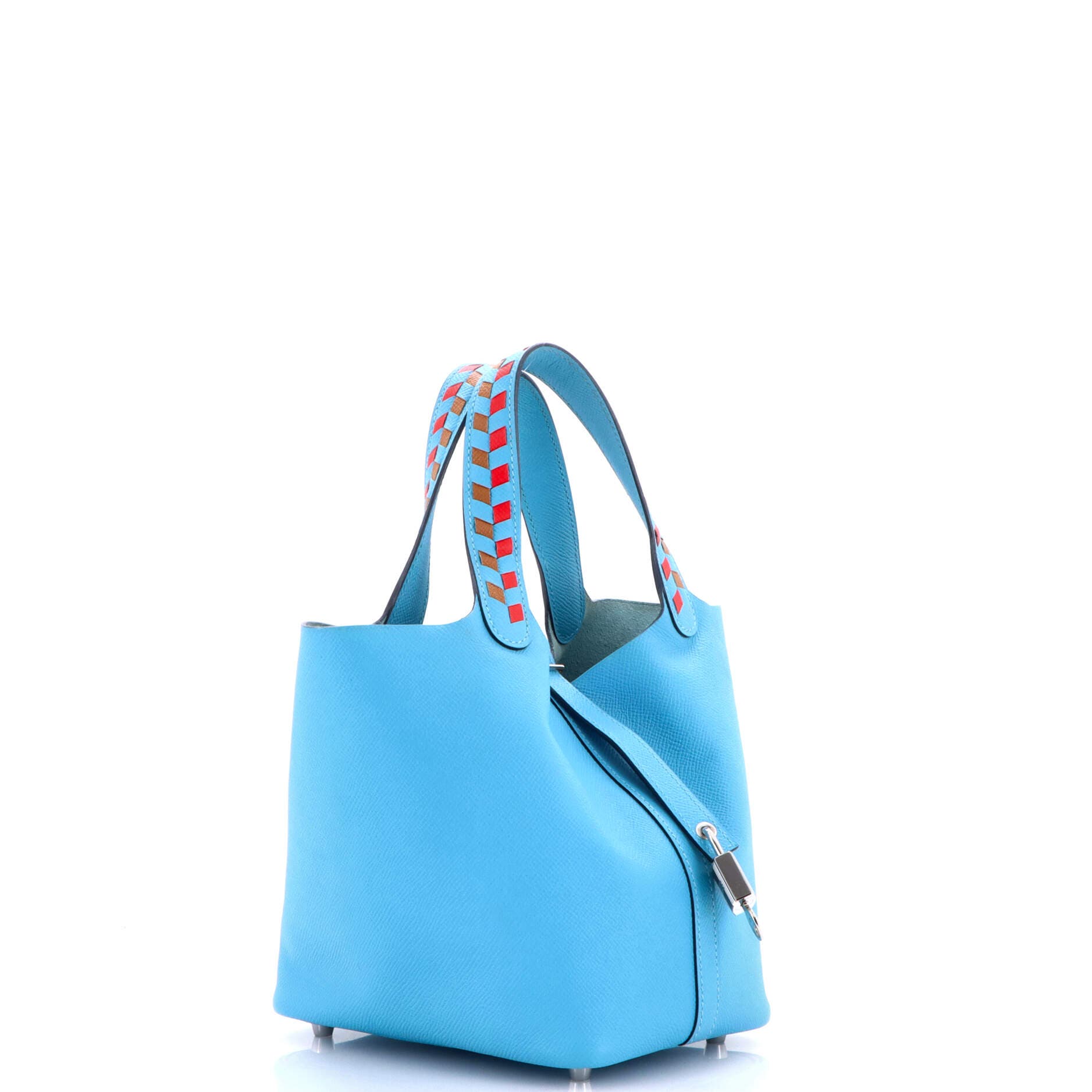 Picotin Lock Bag Tressage Epsom PM, Alternate, color, Blue
