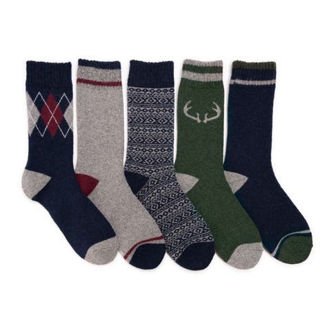 Wool Blend Socks 5 Pair Pack