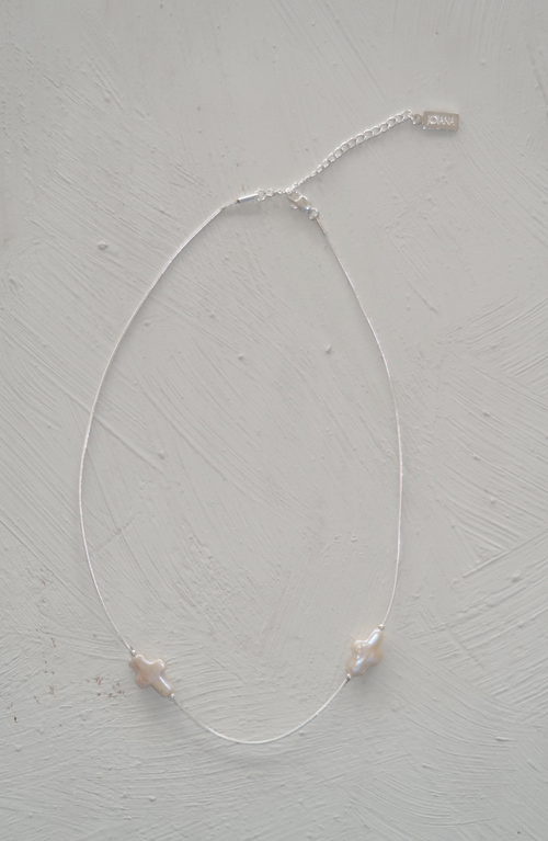 Joiana Jewelry Cross Chain Necklace In White