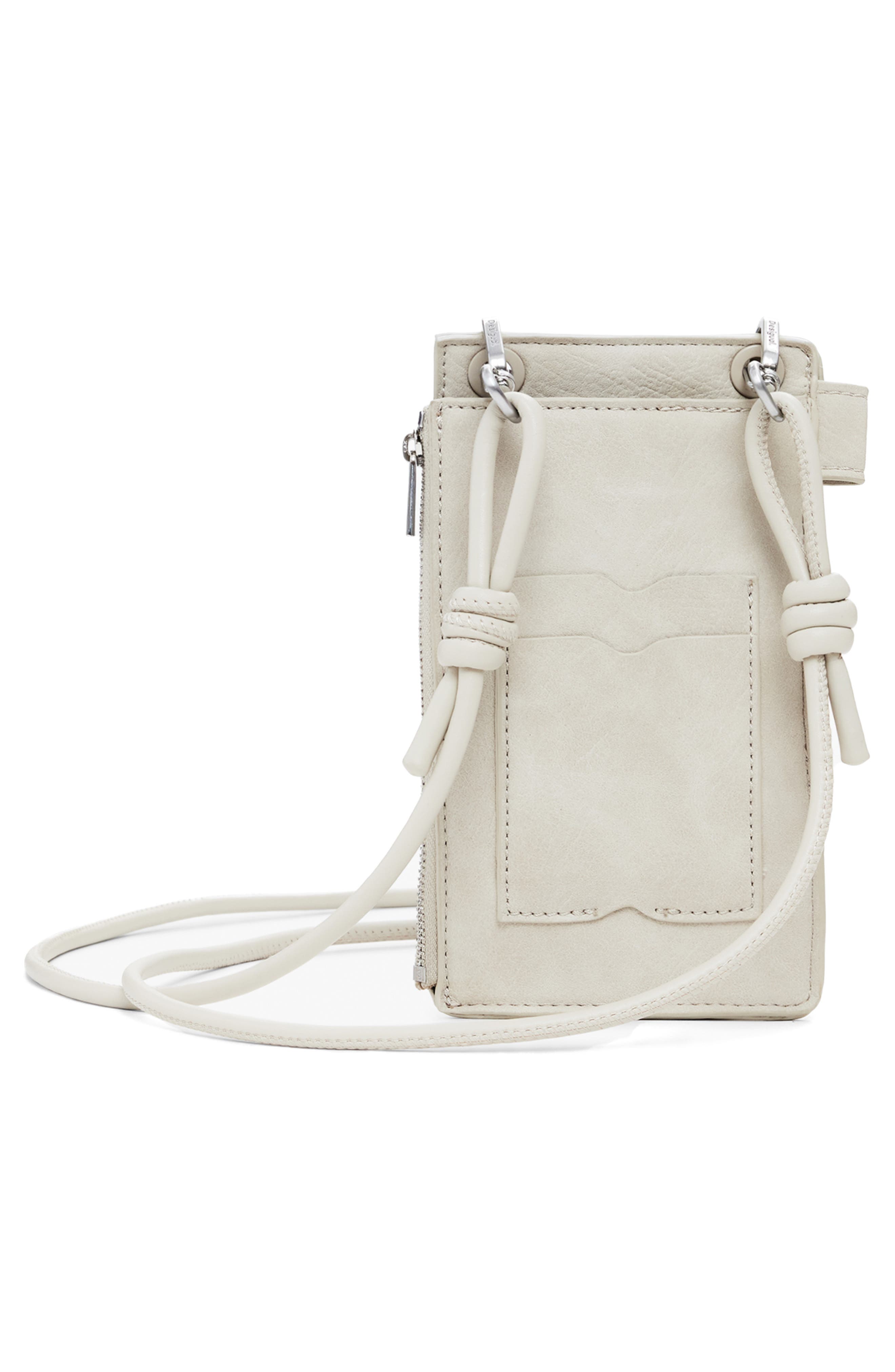 Desigual Faux Leather Crossbody Wallet, Alternate, color, Light Gray