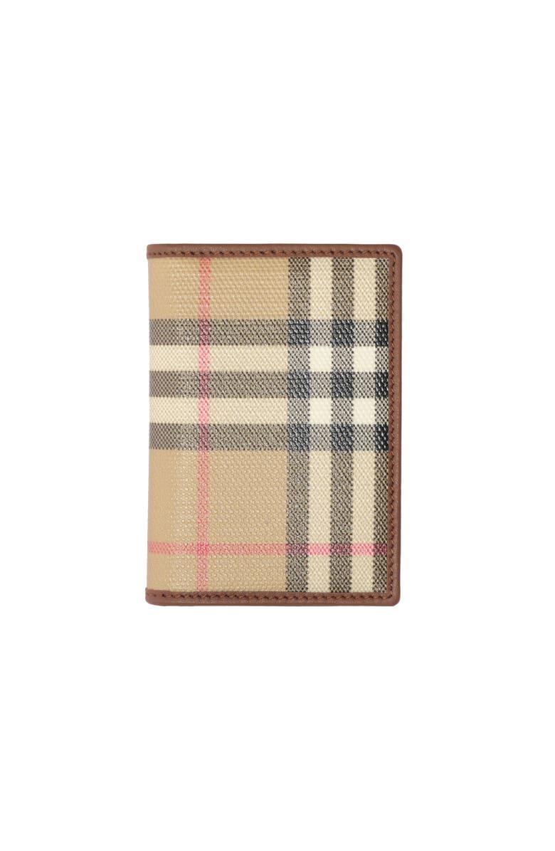 Burberry Check Passport Holder, Alternate, color, Archive Beige