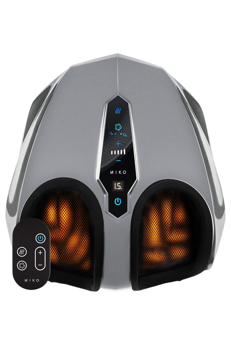 Shiatsu Foot Massager with Heat - 5 Settings, Main, color, Silver
