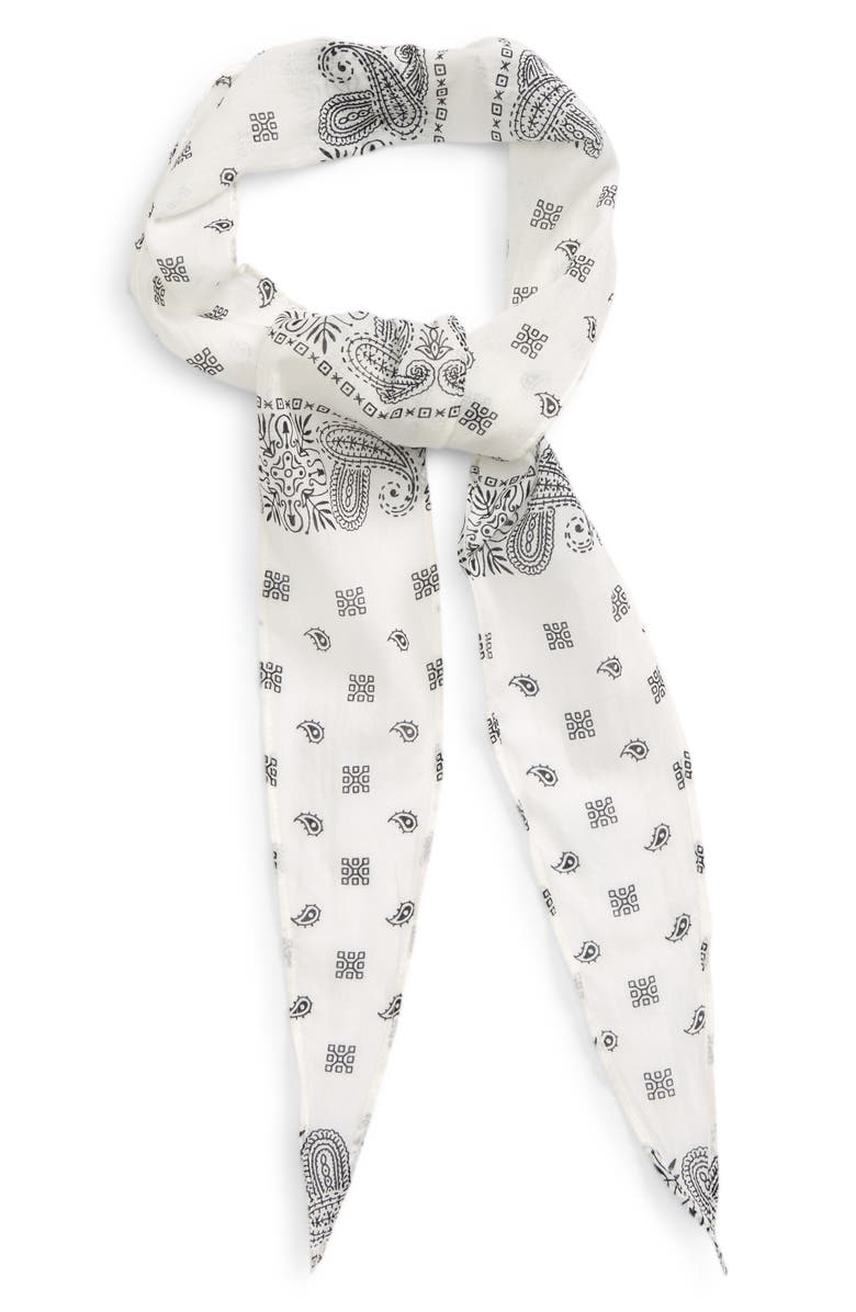 Madewell Organic Cotton Long Skinny Bandana, Main, color, 