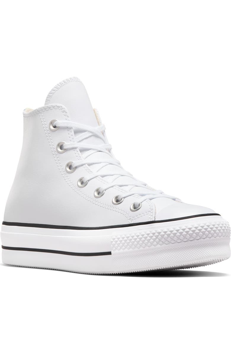 Converse Chuck Taylor<sup>®</sup> All Star<sup>®</sup> Lift High Top Leather Sneaker, Main, color,