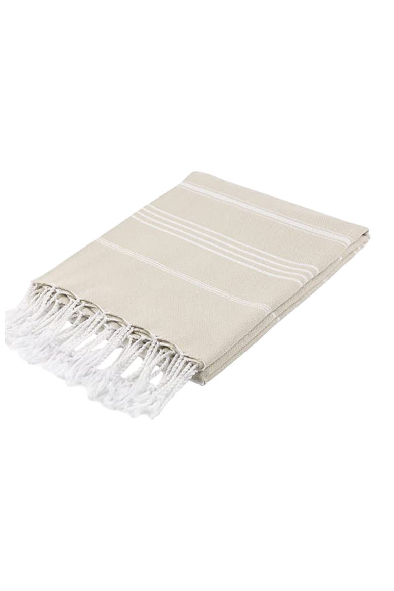 Pure Series Sustainable Turkish Towel, Alternate, color, Beige