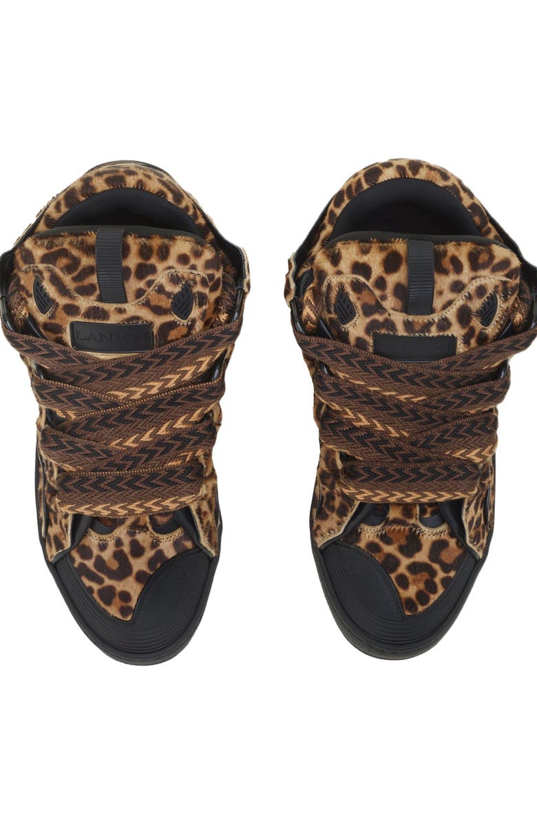 Lanvin Curb Sneakers In Pony, Alternate, color, Beige/Black