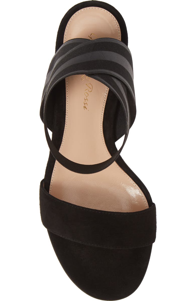 Gianvito Rossi Elastic Ankle Wrap Sandal, Alternate, color,
