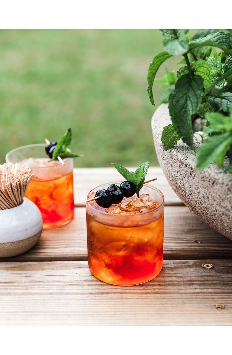 Farmhouse Pottery Silo Set of 6 Double Old Fashioned Glasses, Alternate, color, Clear