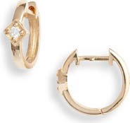 Anzie Cleo Diamond Huggie Hoop Earrings