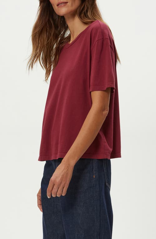 Michael Stars Nina Cotton T-shirt In Burgundy