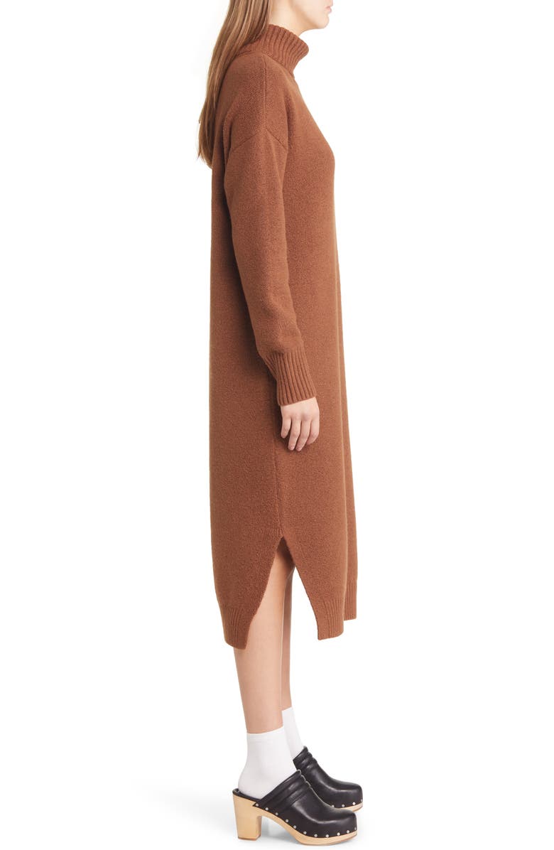 Treasure & Bond Long Sleeve Turtleneck Cotton & Wool Blend Sweater Dress, Alternate, color, 