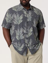O'Neill Big & Tall Leaf Print Performance Sport Shirt