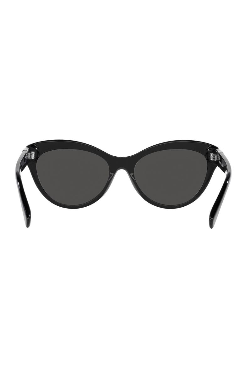 56mm Cat Eye Sunglasses, Alternate, color, BLACK