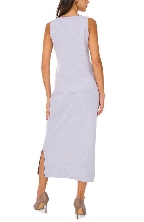 Vince Camuto Whipstitch Midi Sweater Skirt In Grey Skies