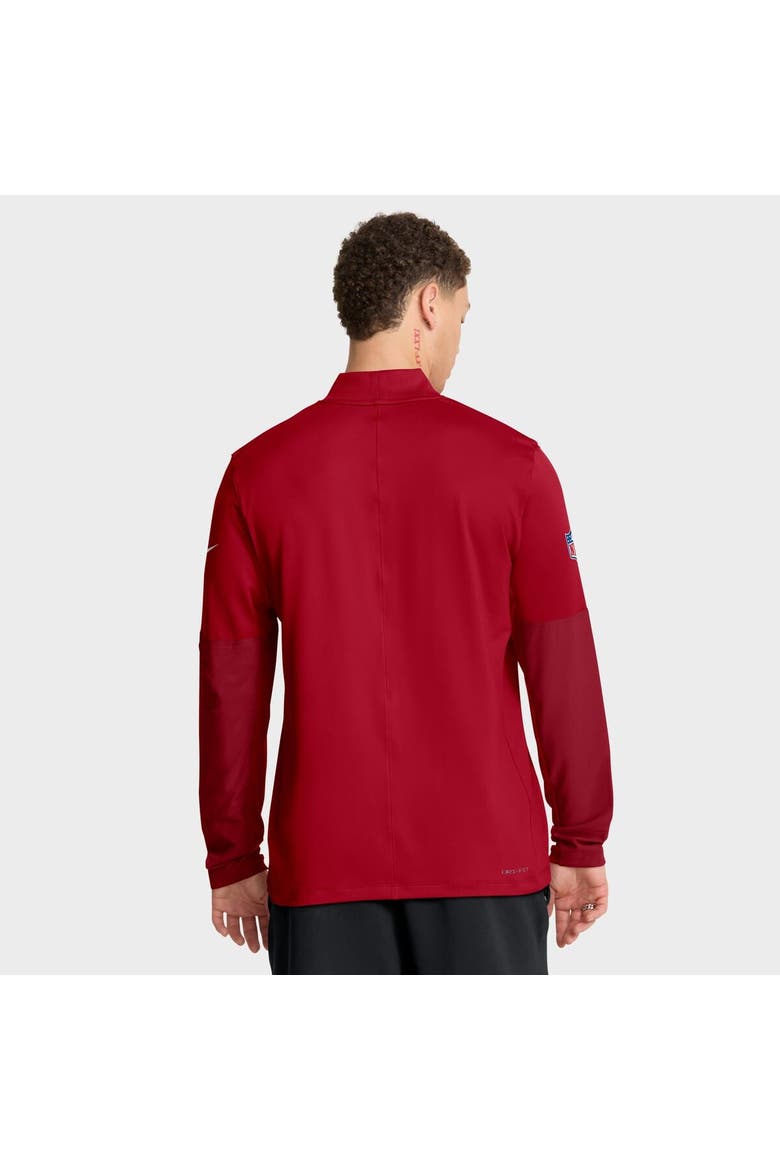 Men's Nike Red Atlanta Falcons Sideline Dri-FIT Half-Zip Pullover, Alternate, color, Red