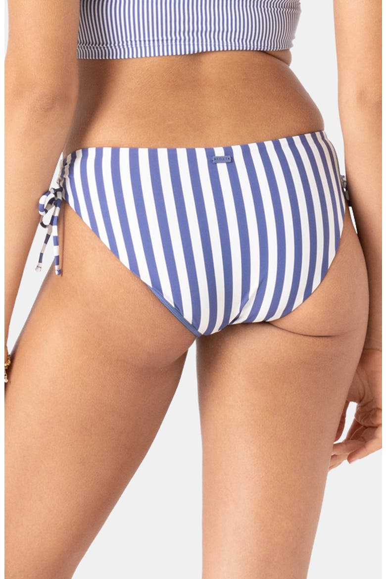 Stripe Out Side Tie Bikini Bottoms, Alternate, color, BIJOU BLUE