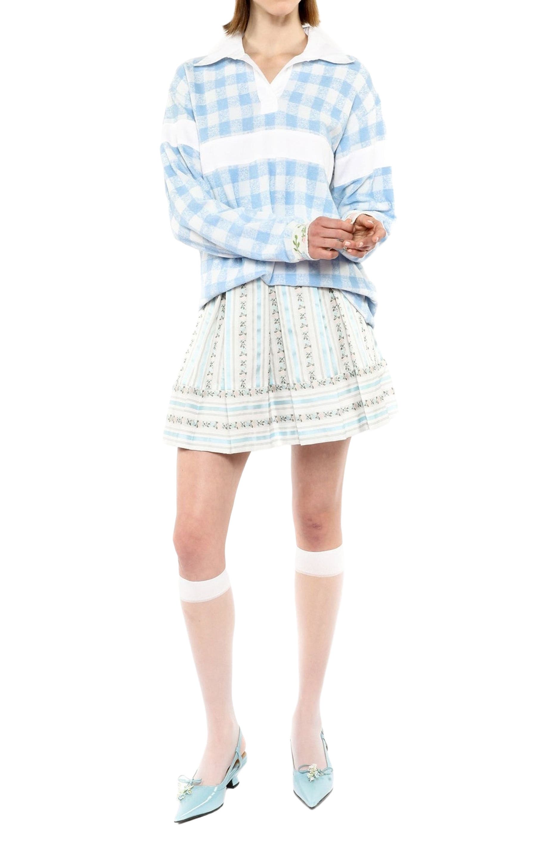 Gingham Terry Top