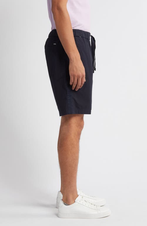 Hugo Boss Logo-print Swim Shorts In Dark Blue