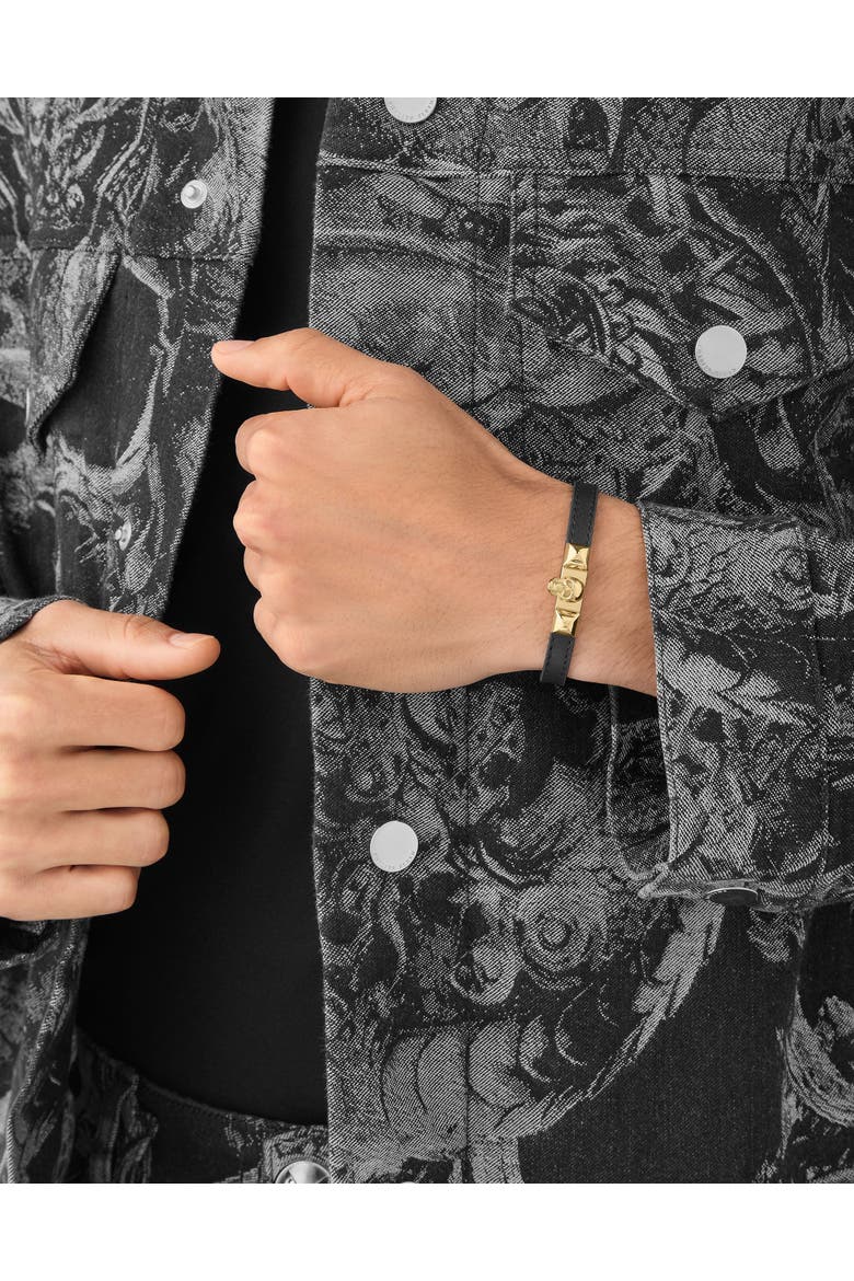 Bracelet Unisex, Alternate, color, black/gold