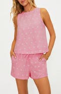 Beach Riot Dollie Polka Dot Sleeveless Cotton & Linen Cover-Up Top