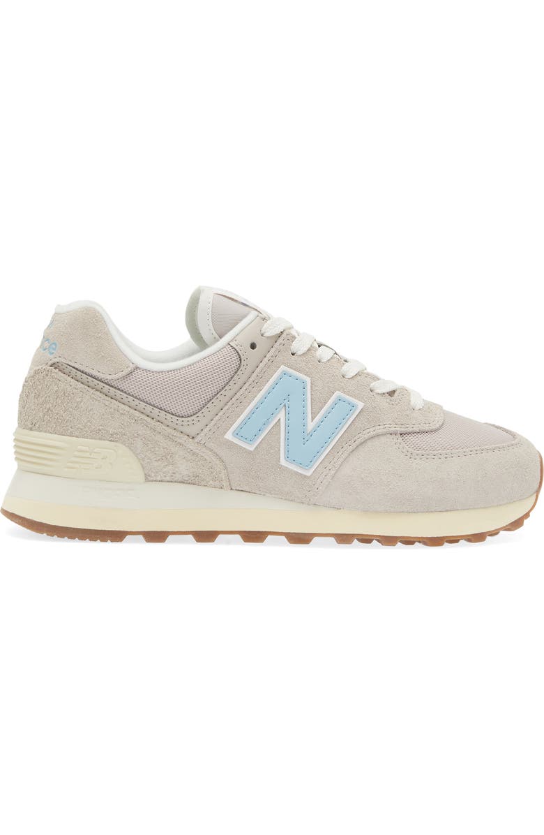 New Balance 574 Sneaker, Alternate, color, Moonrock/ Chrome Blue