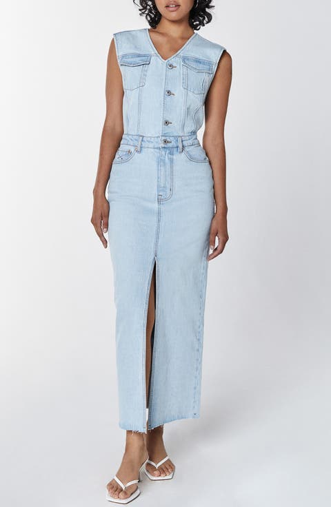 Wyatt Twin Flame Denim Maxi Dress