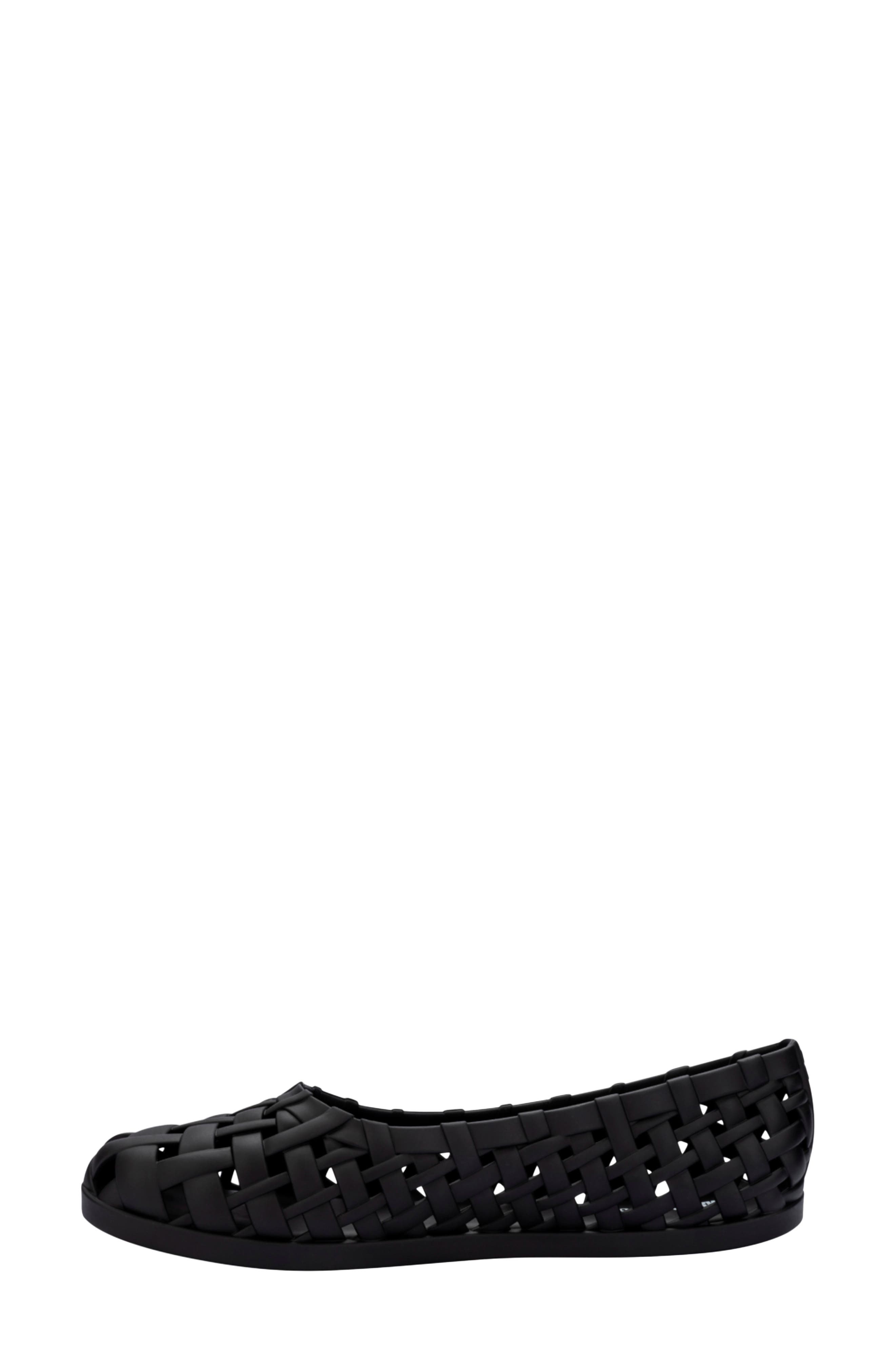 Melissa Possession Water Resistant Jelly Ballet Flat, Alternate, color, Black