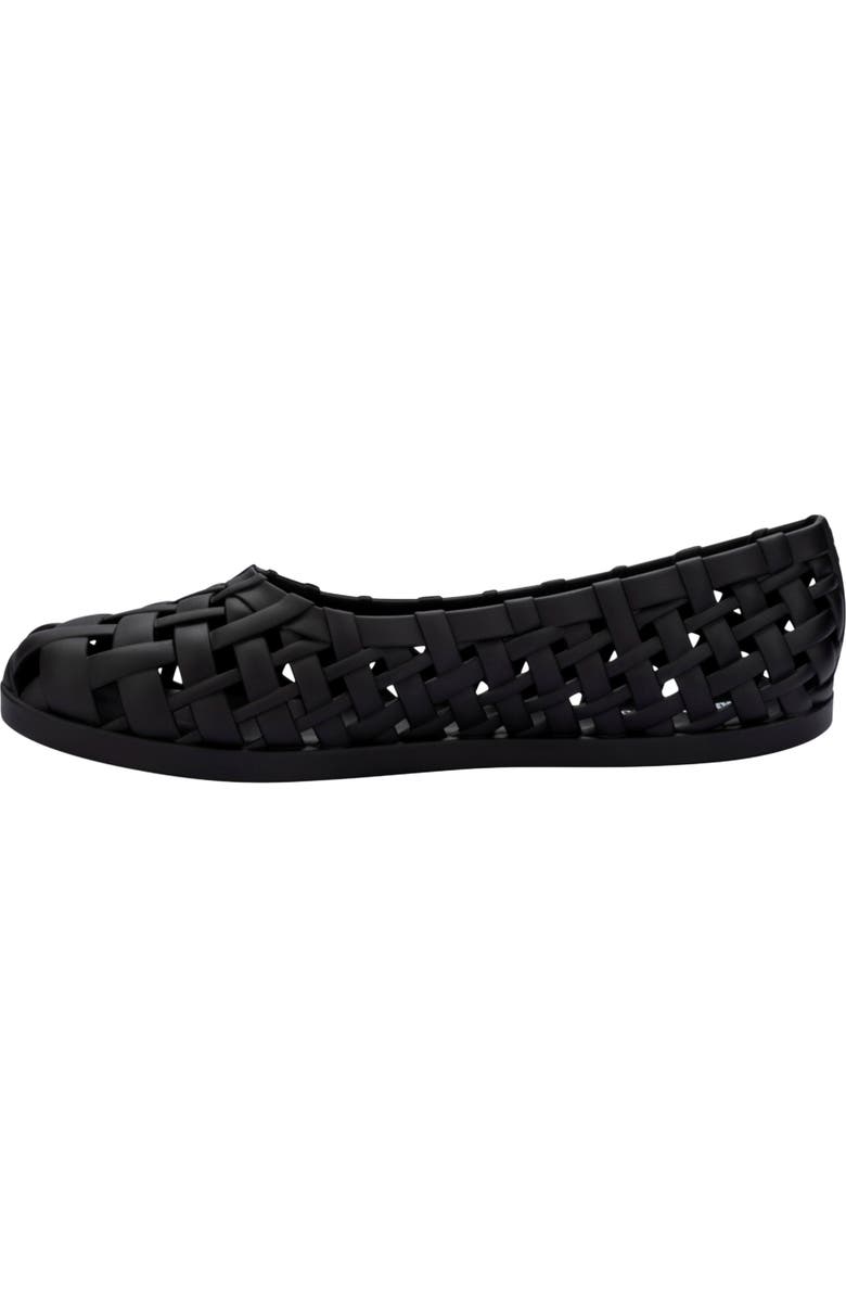 Melissa Possession Water Resistant Jelly Ballet Flat, Alternate, color, Black