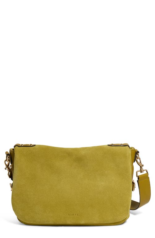 Aimee Kestenberg Gramercy Suede Messenger Bag In Green