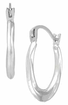 Frankie & Zoe 10K White Gold Tiny Huggie Hoop Earrings