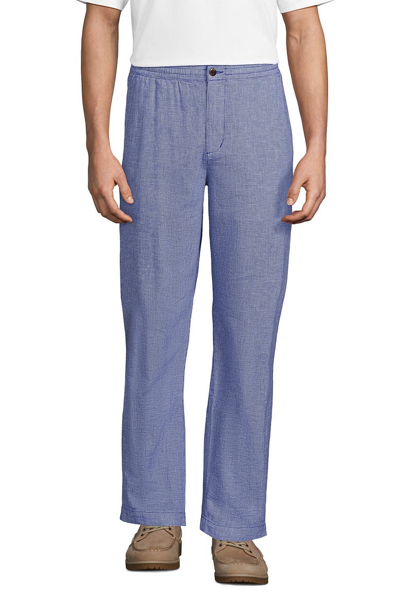 Linen Cotton E-Waist Pant, Main, color, Pale Sapphire