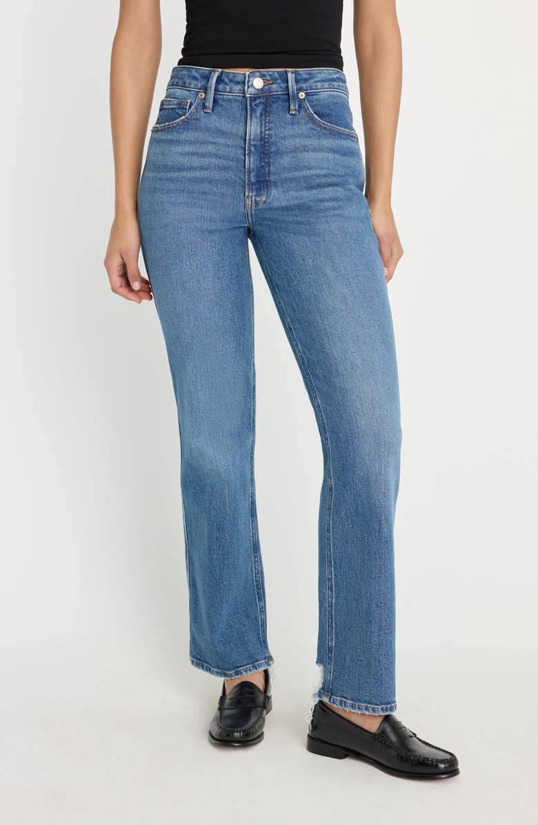 Good American Good High Waist Kick Flare Jeans, Alternate, color, Indigo1212