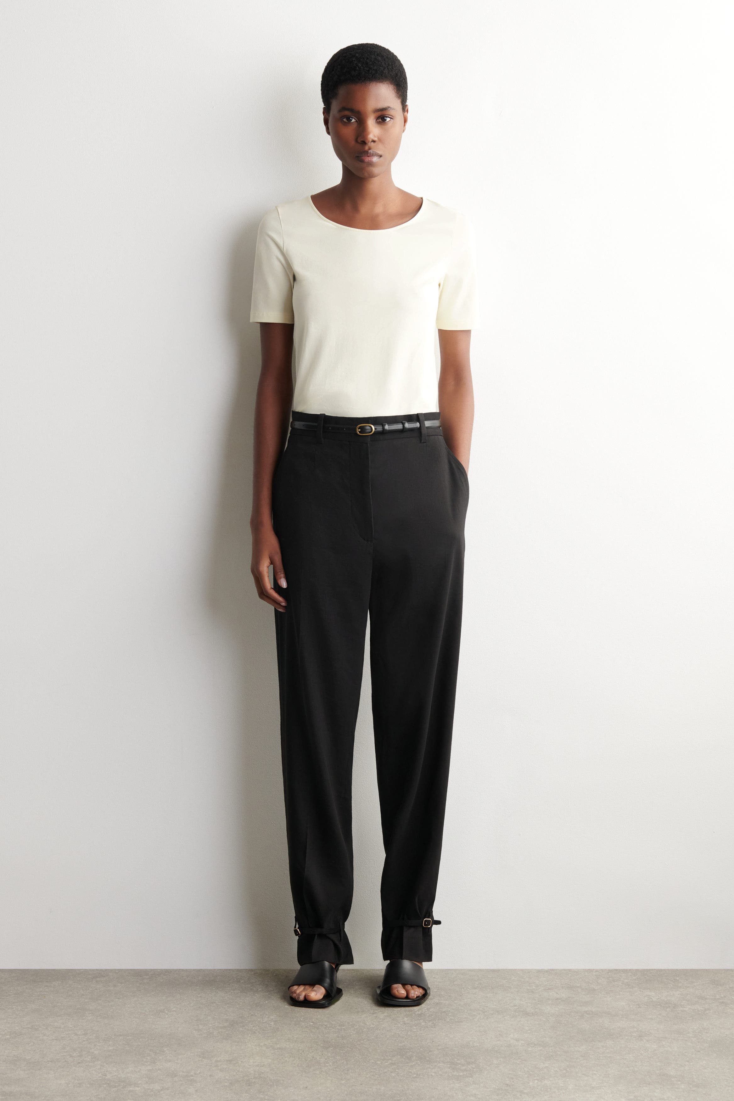 Slim Scoop-Neck Cotton T-Shirt - image 2