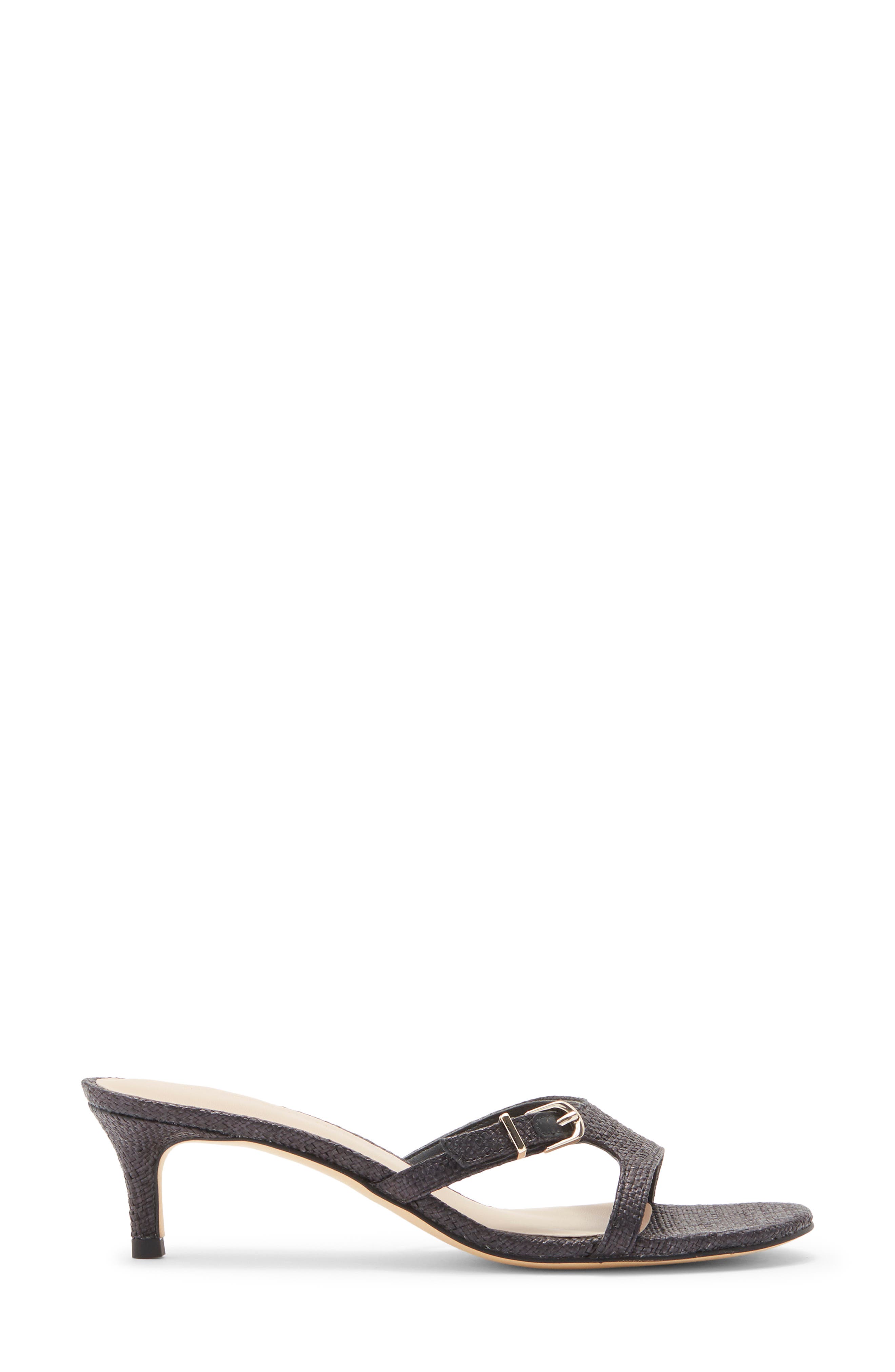 Stuart Weitzman Irene Slide Sandal, Alternate, color, Black / Black