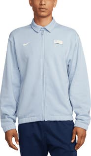 Nike Men's Nike Light Blue USMNT Club Fleece Harrington Full-Zip Jacket