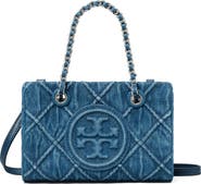 Tory Burch Mini Fleming Denim Tote