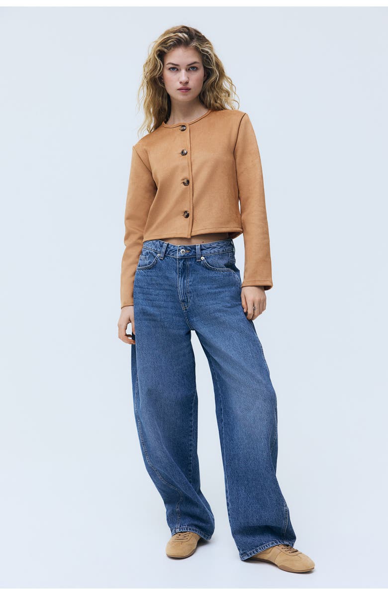 H&M Cardigan, Alternate, color, Dark Beige