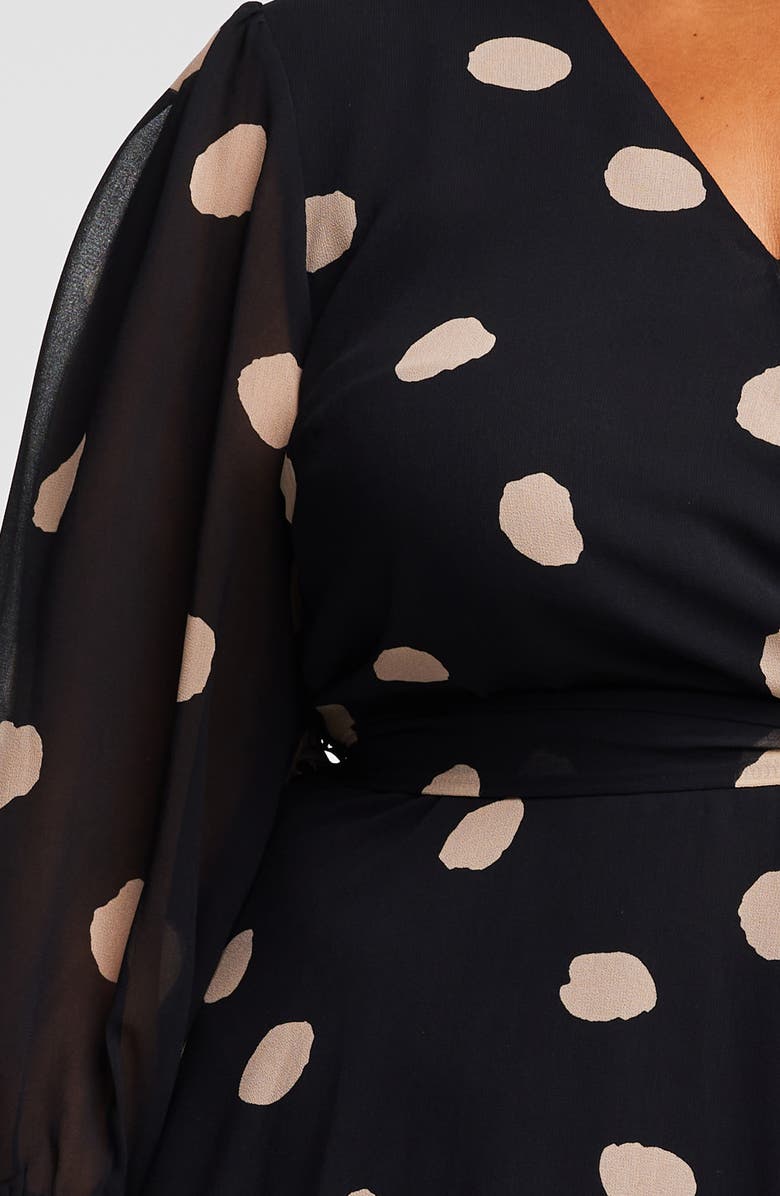 Estelle Begin Again Polka Dot Long Sleeve Dress, Alternate, color,