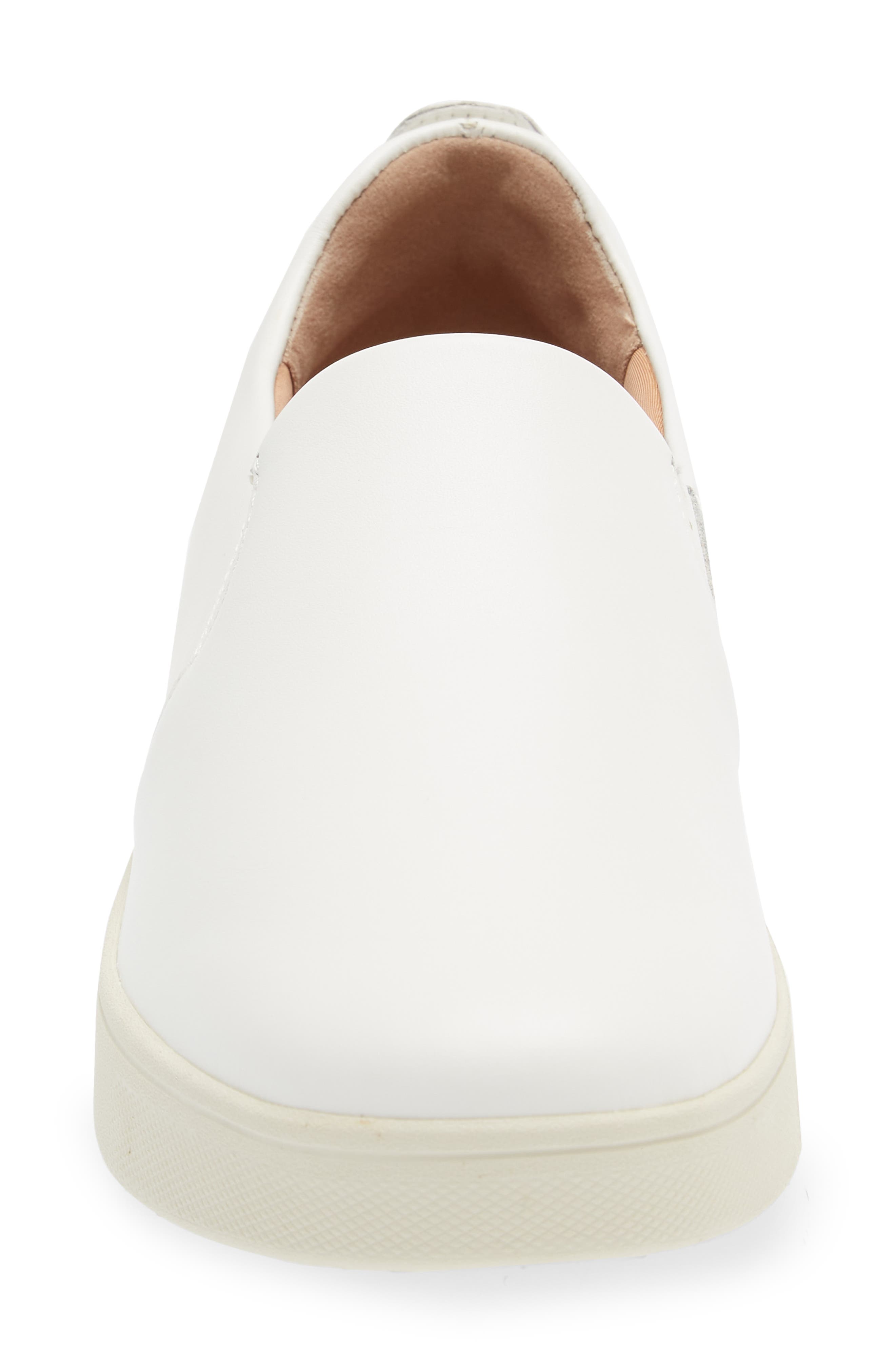 FitFlop Rally Leather Slip-On Skate Sneaker, Alternate, color, Urban White