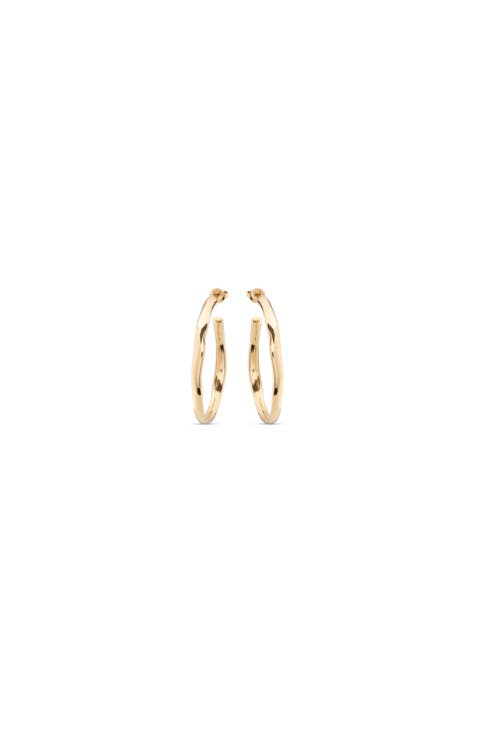Sleek Open Hoop Earrings