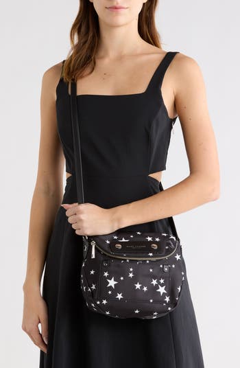Marc Jacobs Star Print Preppy Nylon Mini Messenger Bag in Black Multi at Nordstrom Rack