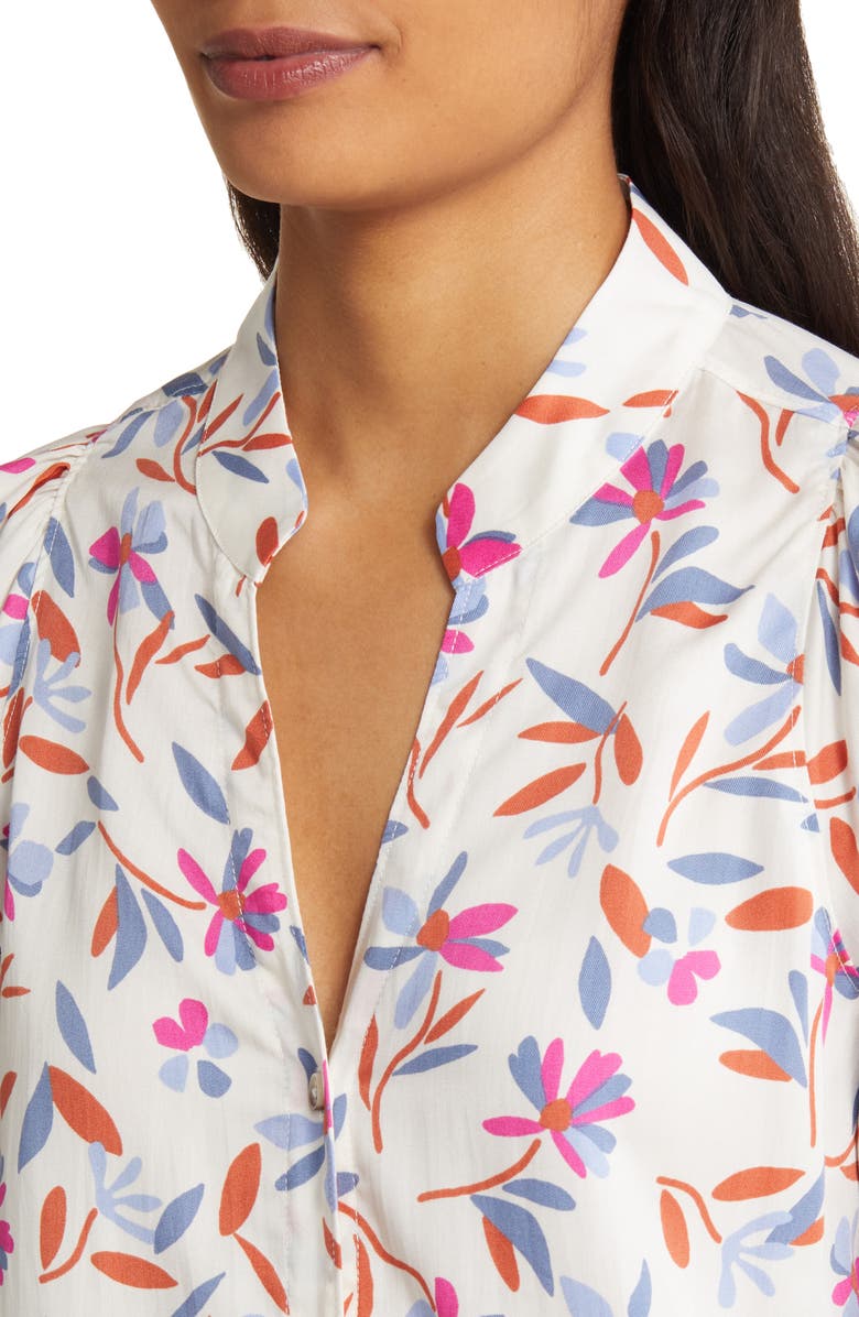 Hatley Olivia Floral Mandarin Collar Shirt, Alternate, color,