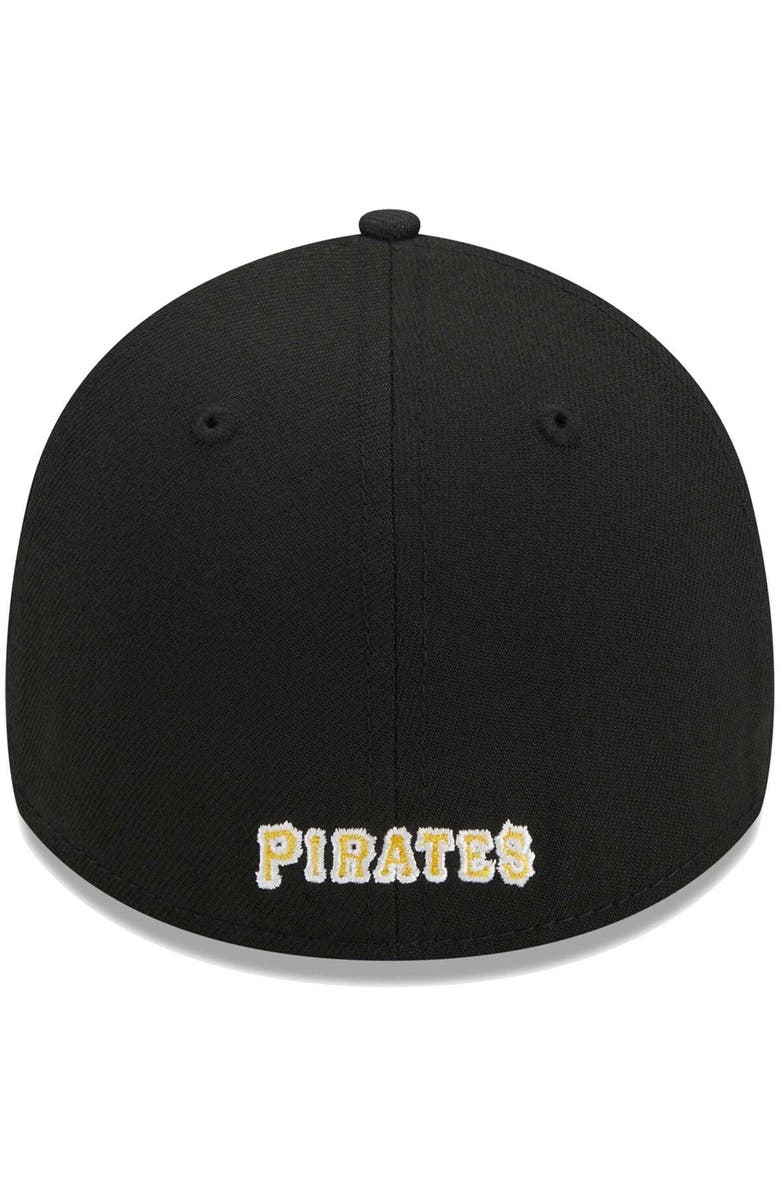 New Era Men's New Era Black Pittsburgh Pirates Logo 39THIRTY Flex Hat, Alternate, color, Black